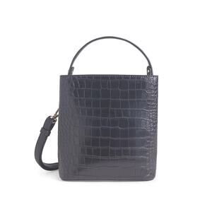 ALL OF THE ABOVE Elena Bucket Bag Black Croc Vegan Curateur Rachel Zoe Fall 2022